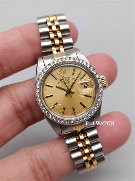 rolex oyster perpetual date automatic 18k-750 er gold 6917 statt|Rolex model 69173 serial number.